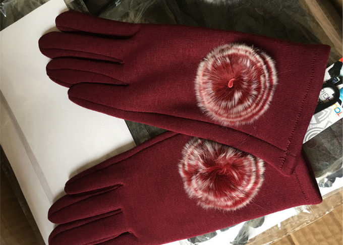 Winter-Handschuhe des Wein-Rot-Vlies-Bildschirm- mit dem super weichen Futter halten warm