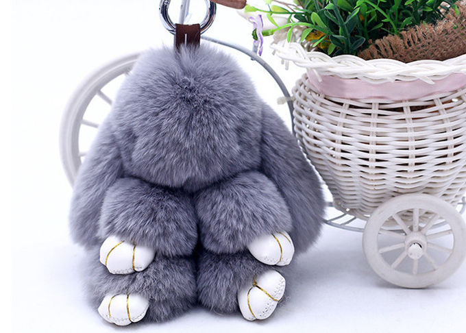 Reizender netter Kinderspielwaren-Kaninchen-Pelz Keychain-Leichtgewichtler für Gilrs-Tasche