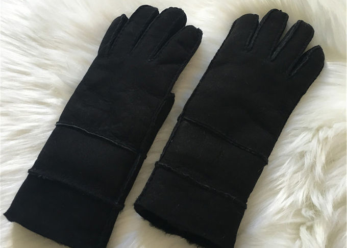 Mann-übergeben echte Schafleder-Handschuhe genähte stilvolle Shearlings-Handschuhe