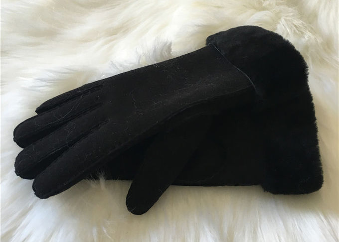 UGG-Art-zeichnete wirklicher Schaffell-Handschuh-Frauen Shearlings-Lammpelz Arbeits-Handschuh