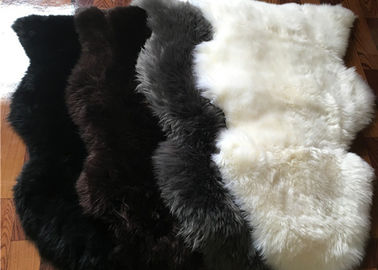 China Wirklicher Australien-Schaffell-Gebetsteppich-graues Schwarzes färbte Lammfell-lange Wollwolldecke fournisseur