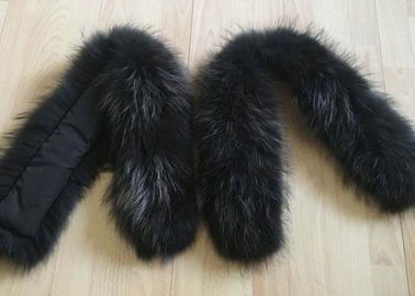 China Waschbärpelzkragen beschichten bunter gefärbter wirklicher Chinese Fox-Pelz-Mantel 90 *15cm für unten fournisseur