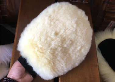 China Dauerhafte wirkliche Wolle des Schaffell-Waschanlage-Handschuh-100% für Reinigungsplastik-/Metalloberfläche fournisseur
