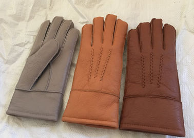 China Merinolammwolle gezeichnete Handschuhe, der Shearlings-Schaffell-Handschuhe der Frauen wasserdicht fournisseur
