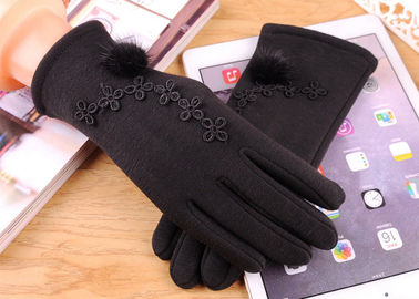 China Plüsch-Frauen-Weinlese-Touch Screen kompatible Handschuhe 40-60cm für den Winter im Freien fournisseur