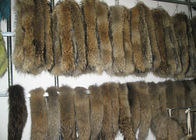 Pelz-Hauben-Ordnung Browns wirkliche für Stoff, Waschbär-abnehmbarer wirklicher Pelz-Kragen 30 cm * 80 cm