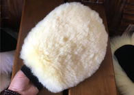 China Dauerhafte wirkliche Wolle des Schaffell-Waschanlage-Handschuh-100% für Reinigungsplastik-/Metalloberfläche Firma
