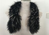 Handgemachter schwarzer wirklicher Raccon-Pelz-Schal, 80cm Längen-Pelz-Hals-Wärmer