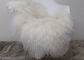Weiches gelocktes langes Haar-große weiße Schaffell-Wolldecke 100% mongolischer/tibetanischer Lamm-Pelz fournisseur