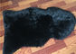 Natürliches Australien-Schaffell-Wolldecken-Schwarzes färbte langes Wollschaffell-einzelnen Haut-Wurf fournisseur