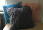 Buntes Wohnzimmer-wärmen mongolisches Pelz-Kissen weich 40 * 40cm für Auto-Rückseite fournisseur
