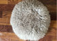 Langes hellgraue Haar-machen das runde mongolische Pelz-Kissen mit Shearlings-Schaf-Pelz-Futter glatt fournisseur