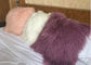 Schaffell-Bettwurf des tibetanischen Pelzes des Lammfellkissens lila wirklichen mongolischer 20 Zoll fournisseur