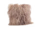 Wohnzimmer 16 Zoll mongolisches Pelz-Kissen-lange gelockte Haar-mit Mikroveloursleder-Futter fournisseur