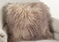 20 Zoll-quadratische weiße flockige Kissen-Abdeckung, weiches mongolisches Pelz Lumbar-Kissen  fournisseur