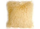 Wohnzimmer 16 Zoll-mongolisches Pelz-Kissen-langes gelocktes Haar mit Mikroveloursleder-Futter fournisseur