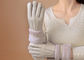 Die gezeichneten Handschuhe der wasserdichten Frauen Shearling, Damen-graue Schaffell-Handschuhe  fournisseur