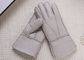 Doppelte Gesichts-Winter-Schafleder-Handschuhe mit Lammwollfutter/natürlicher gefärbter Farbe fournisseur
