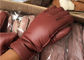 Doppeltes Breathable Damen-schwarzes ledernes Schaffell gezeichnete Handschuhe für Handy-Gebrauch  fournisseur
