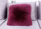 Haupt- Sofa-dekorative Lammwoll-Seat-Kissen-Quadrat-Form mit langer glatter Wolle fournisseur