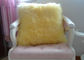 Shearlings-Schaffell-Lammwoll-Seat-Kissen-Doppeltes versah für das dekorative Bett/Sofa mit Seiten fournisseur