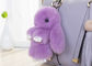 die Taschen-flaumiges Kaninchen Keychain 15cm Frauen mit weiche Handgefühl/fertigte Farbe besonders an fournisseur