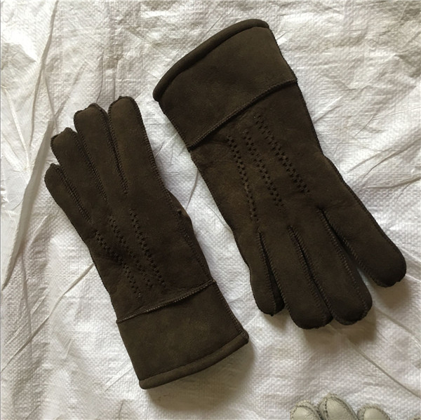 Kundengebundene Größen-Schwarzes Shearlings-Handschuhe wärmen sich weich mit Australien-Schaffell 100%