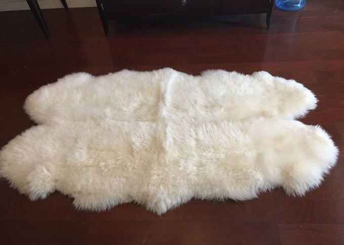 Die Schneeflocken-Elfenbein-weiße Spiel-Wolldecke wirkliche Schaffell-Wolldecken-des Luxushauptgebrauchs-Kindes 2 x 3 ft