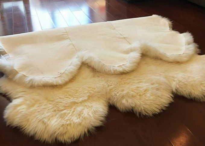 Extrahäute wirkliche des Schaffell-Wolldecken-große Schaffell-Bereichs-Teppich-weiche Pelz-6P des Weiß-sechs