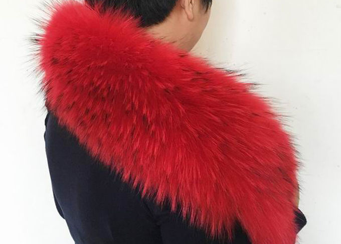 14-20cm Breiten-Waschbär-abnehmbarer Pelz-Kragen glatt für Winter-Jacken-Mantel
