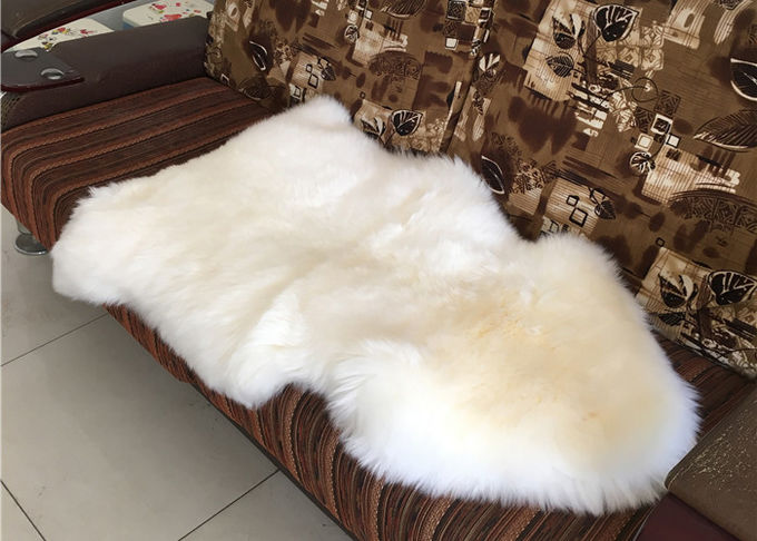Einzelstück echte weiße der Schaffell-Wolldecken-langes Haar-Lammfell-Haut-70 x110cm