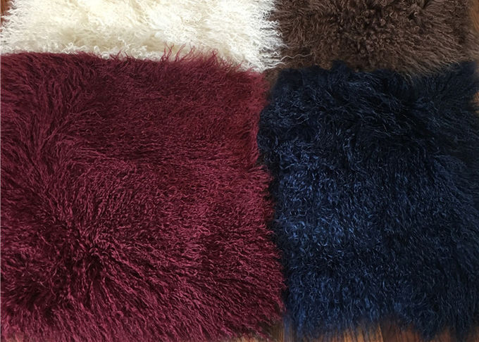 Betten Sie Wurfs-umfassende mongolische Schaffell-Wolldecken-warmes Weiche mit roher/gefärbter Farbe