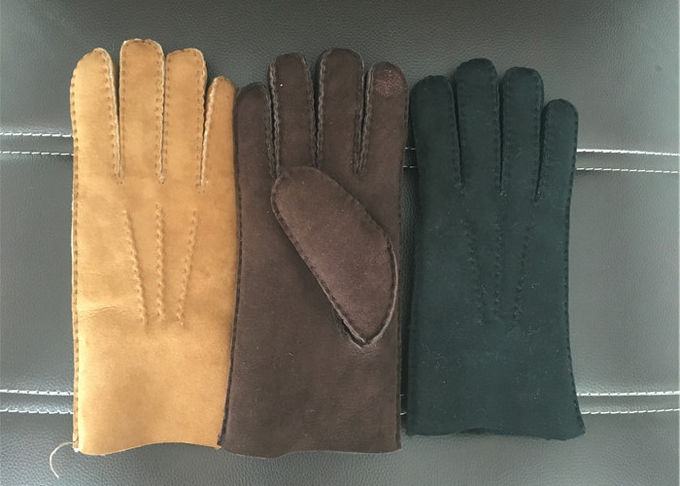 Wärmste Schaffell-Handschuhe M/L Größe echter Shearlings-Browns für Kinder/Erwachsene