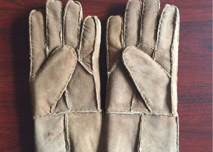 Frauen-starker Pelz-wärmste Schaffell-Handschuhe handgemacht mit Merinowolle-Futter