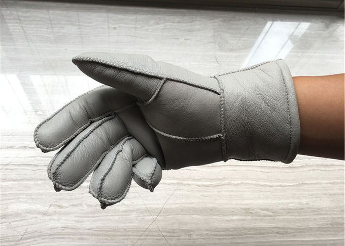Handsewn Sueded-Lamm Shearlings-Handschuhe, der Winter-Handschuhe der schwarzen Männer