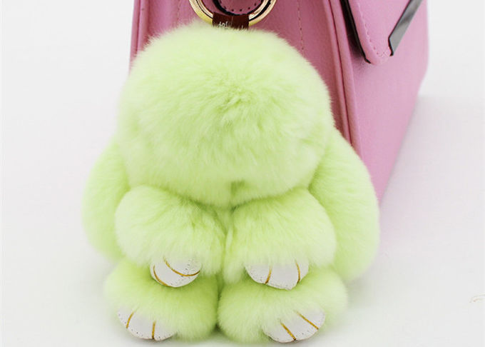 Handgemachter Leichtgewichtler Brown-Plüsch-Kaninchen-Pelz Keychain 15 cm für Handtasche