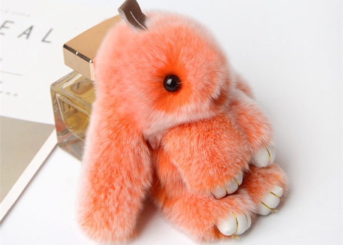 Weihnachtsgeschenk-reizender Kaninchen-Pelz Keychain nett mit Häschen-Tier-Form