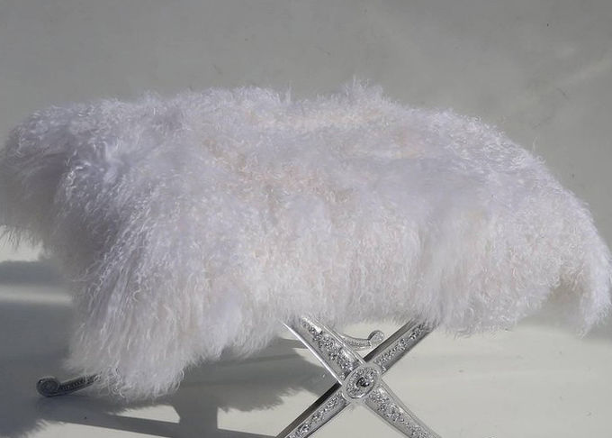 Plattenabdeckung Pelz langen Luxushaares des nach Maß wirkliche mongolische für Lehnsessel