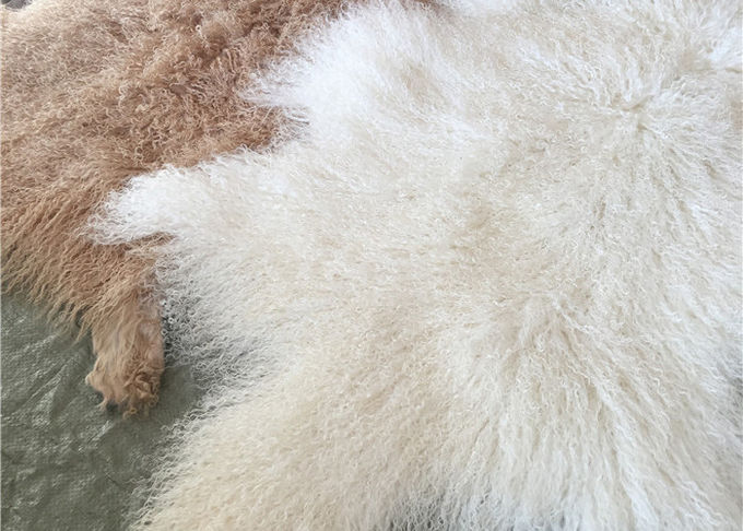 Natürliche gelockte Lammpelz-Haut mongolisches Schaffell versteckt lange Lammfell Boden-Wolldecke