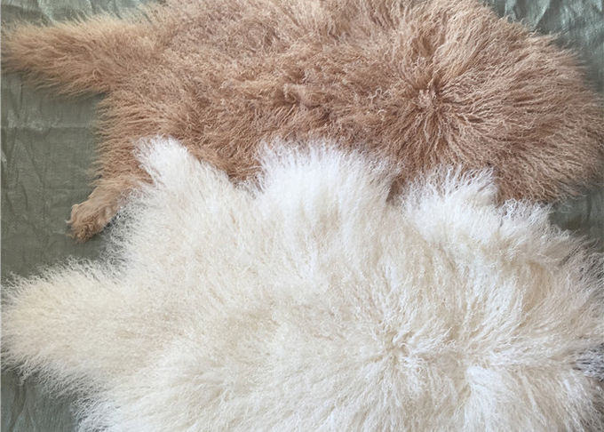 Natürliche gelockte Lammpelz-Haut mongolisches Schaffell versteckt lange Lammfell Boden-Wolldecke